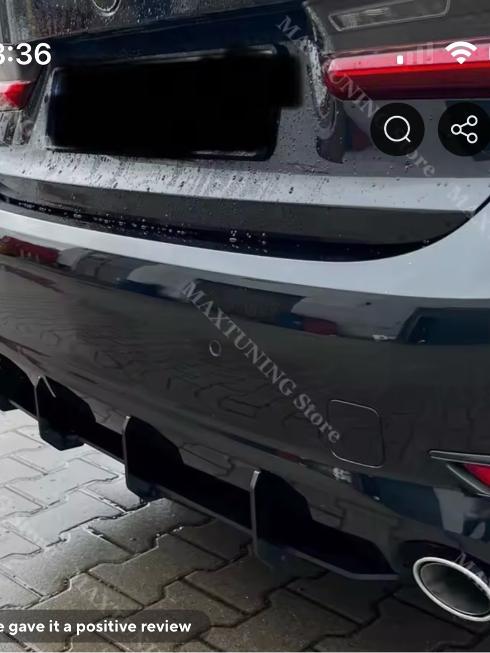 BMW Rear bumper diffuser splitter Maxton style - Picture 4 of 4